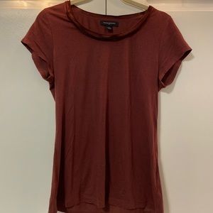 Banana Republic Maroon shirt w/ a velvet collar